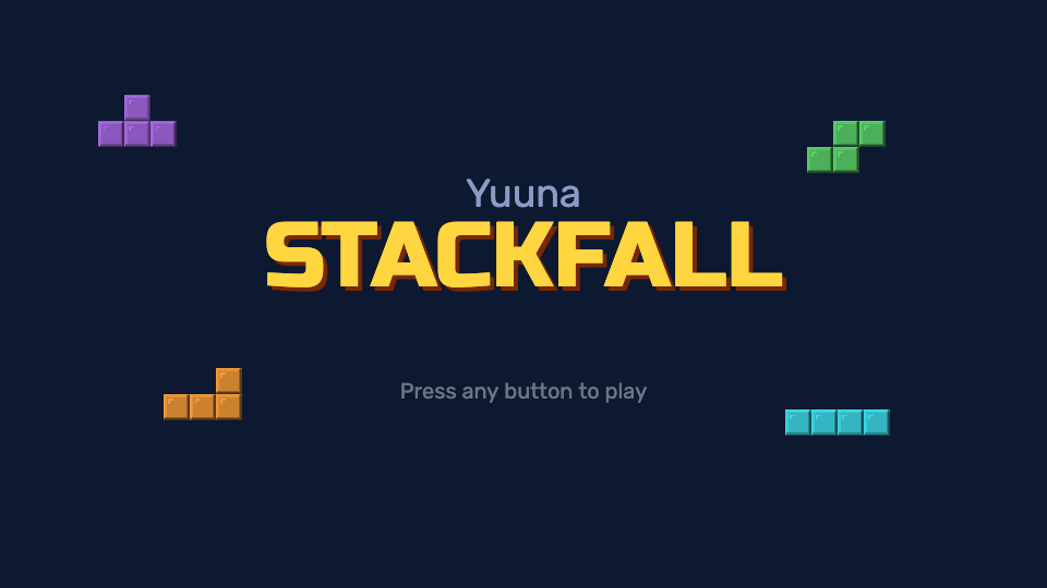 Stackfall title screen