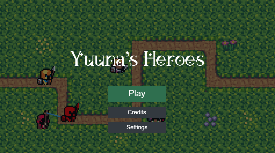 Yuuna's Heroes title screen